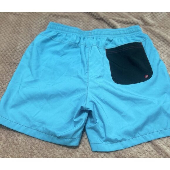 Nike Logo Embroidered  Teal & Dark Orange Woven Sports Shorts Size Medium - Picture 9 of 11